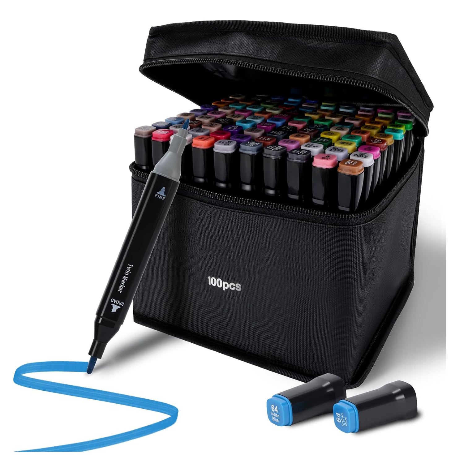 Unleash Your Creativity with 100 Colors Double Tip Brush Pens